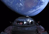 Space Car Tesla Roadster